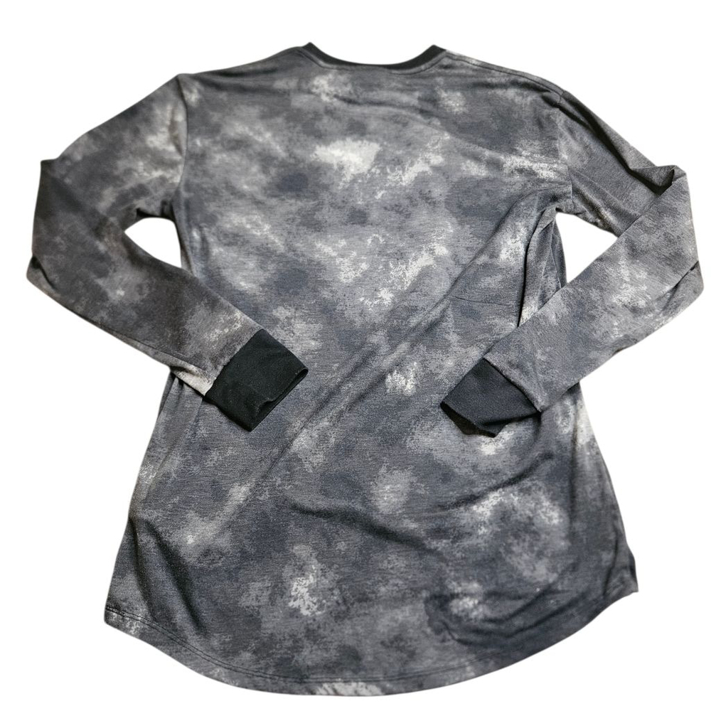 LuLaRoe XS Gray Moon Graphic Hudson Long Sleeve Top - Picture 3 of 7